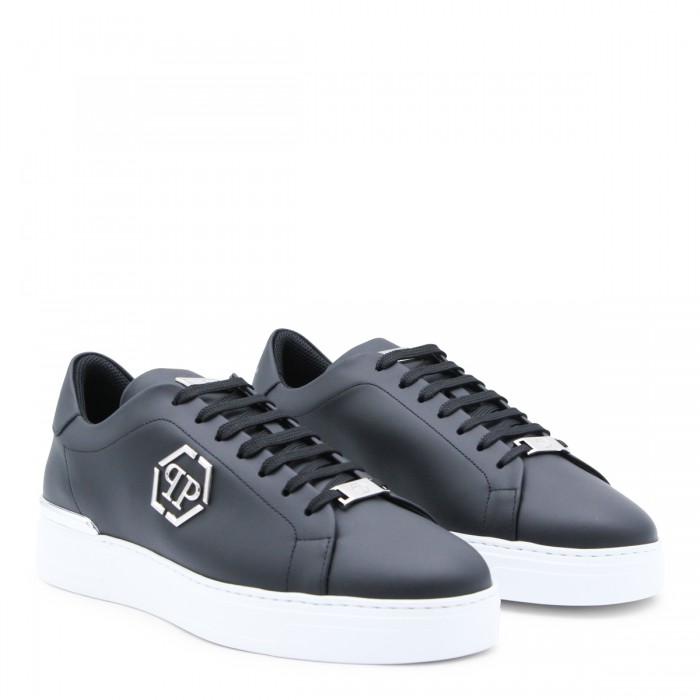 BLACK LEATHER SNEAKERS 2