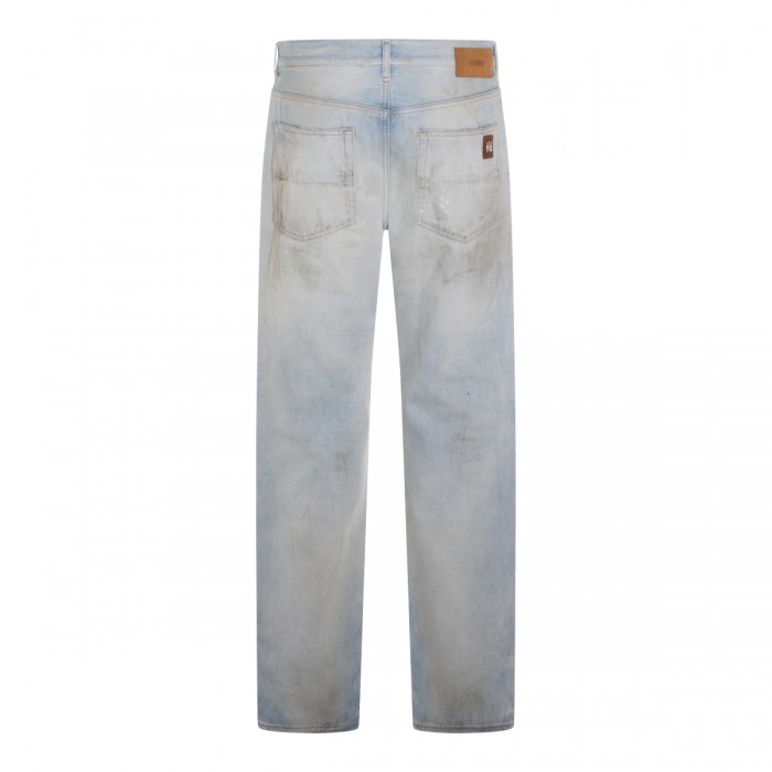 LIGHT BLUE COTTON DENIM JEANS 2