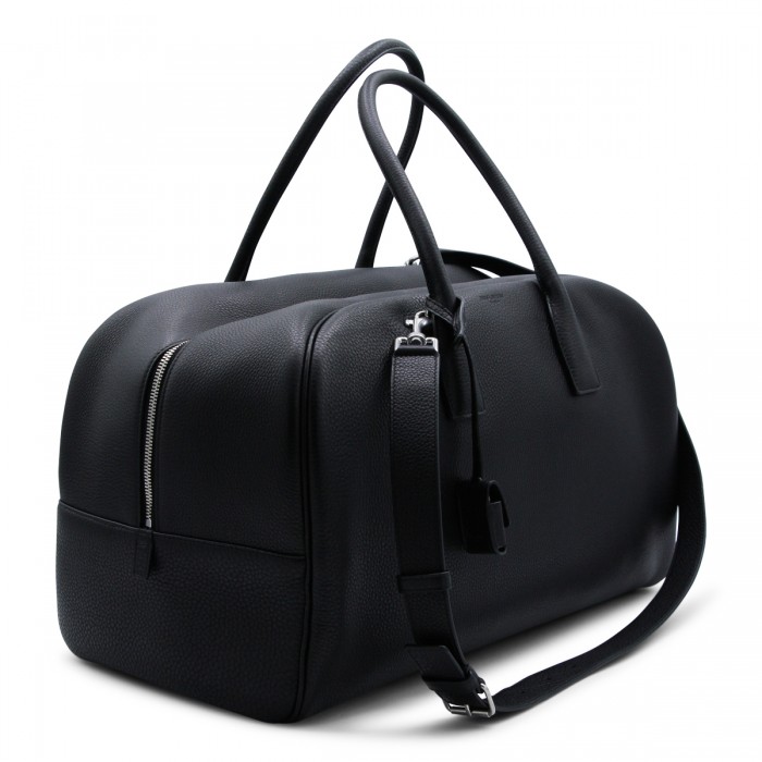 BLACK CALF SKIN TOP HANDLE BAG 2