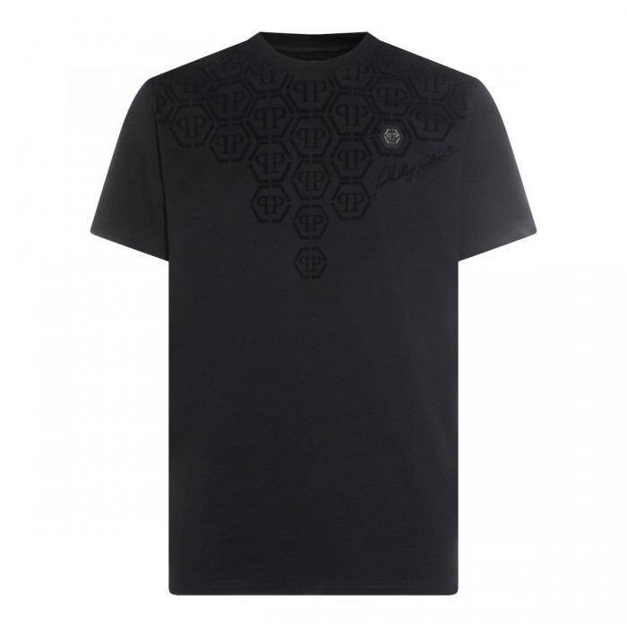 BLACK COTTON T-SHIRT