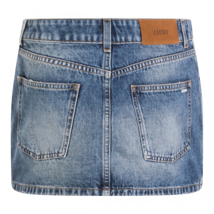 BLUE COTTON DENIM SKIRT 2