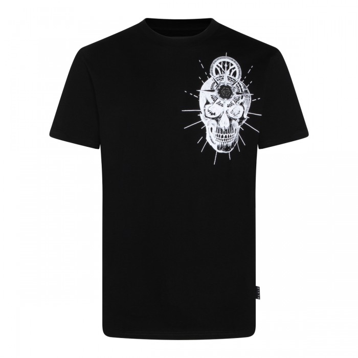 BLACK COTTON T-SHIRT