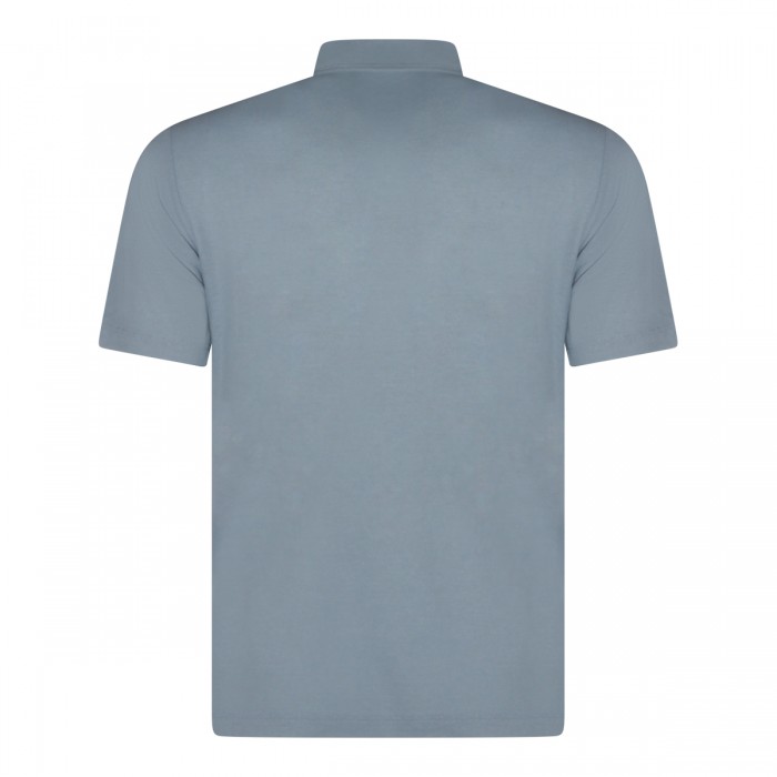 LIGHT BLUE COTTON POLO SHIRT 2