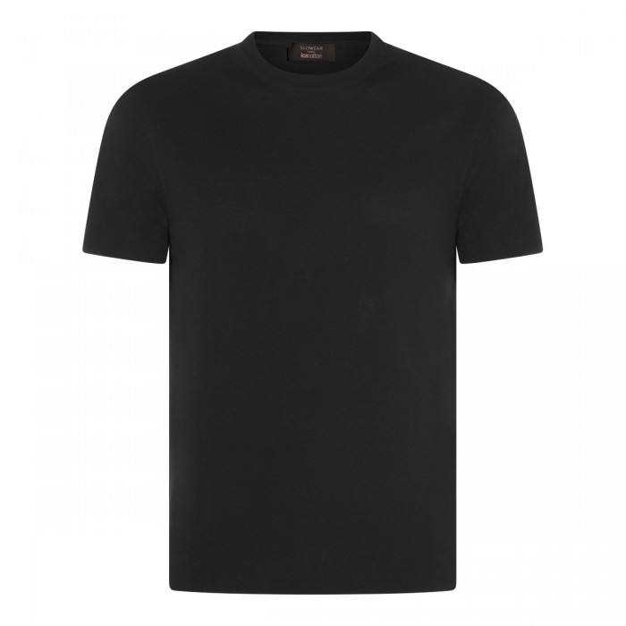 BLACK COTTON T-SHIRT