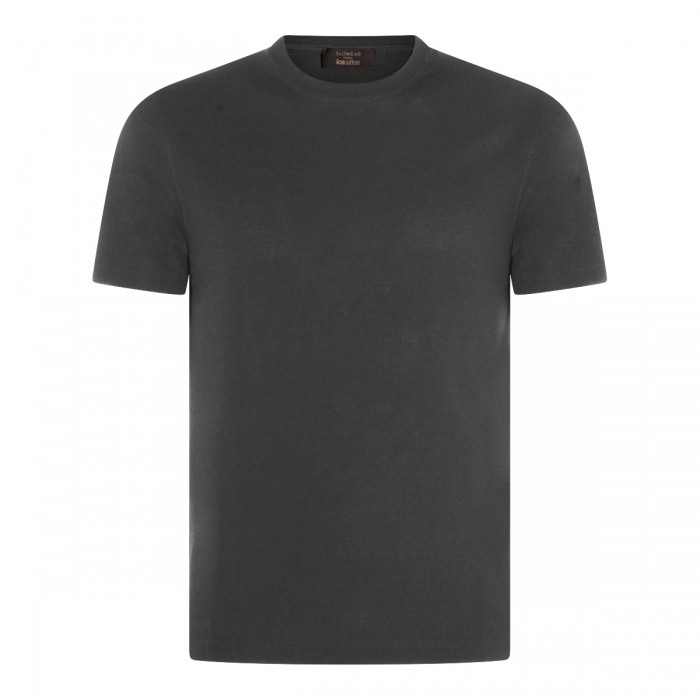 DARK GREY COTTON T-SHIRT