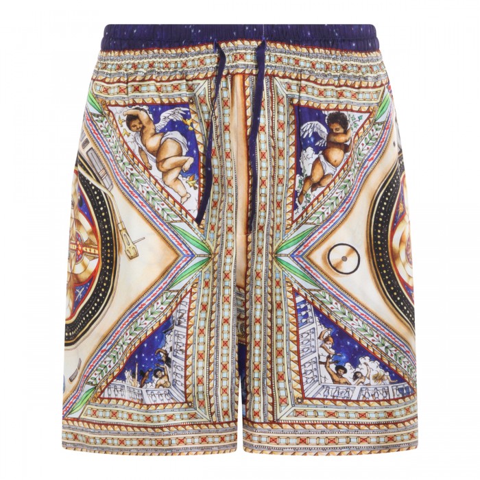 MULTICOLOR SILK SHORTS 