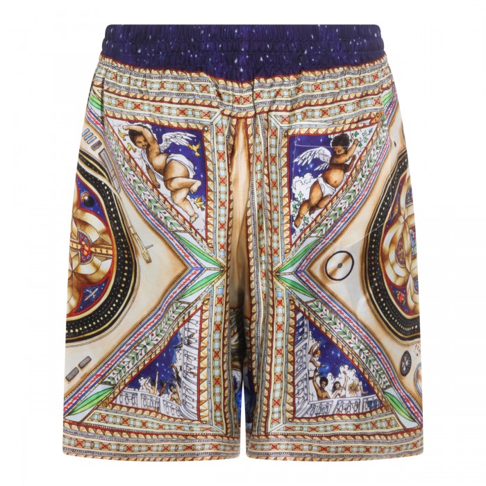 MULTICOLOR SILK SHORTS  2