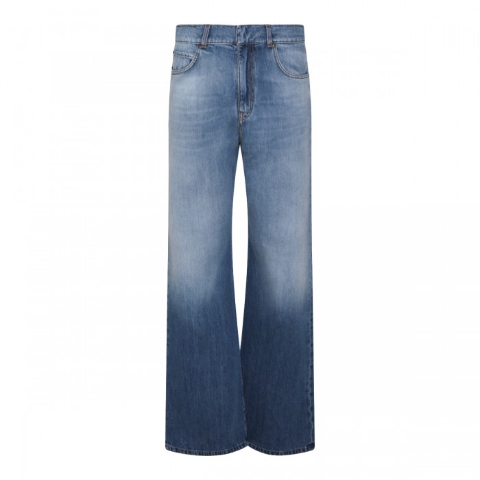 BLUE DENIM WIDE LEG JEANS