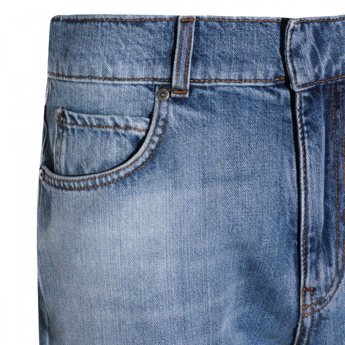 BLUE DENIM WIDE LEG JEANS 2