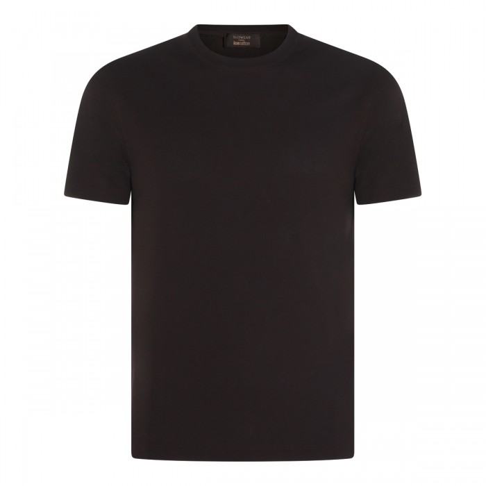 DARK BROWN COTTON T-SHIRT