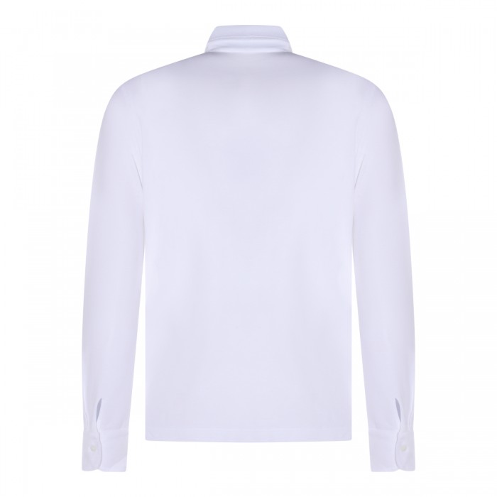 WHITE COTTON POLO SHIRT 2
