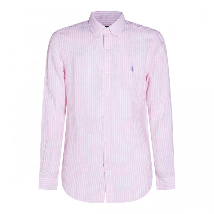 PINK WHITE LINEN SHIRT