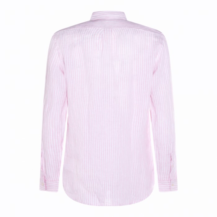 PINK WHITE LINEN SHIRT 2