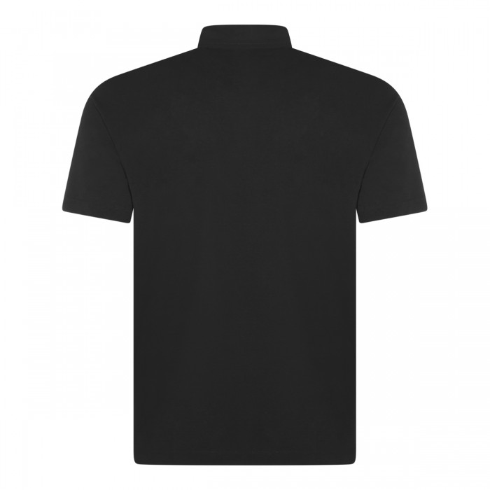 BLACK COTTON POLO SHIRT 2