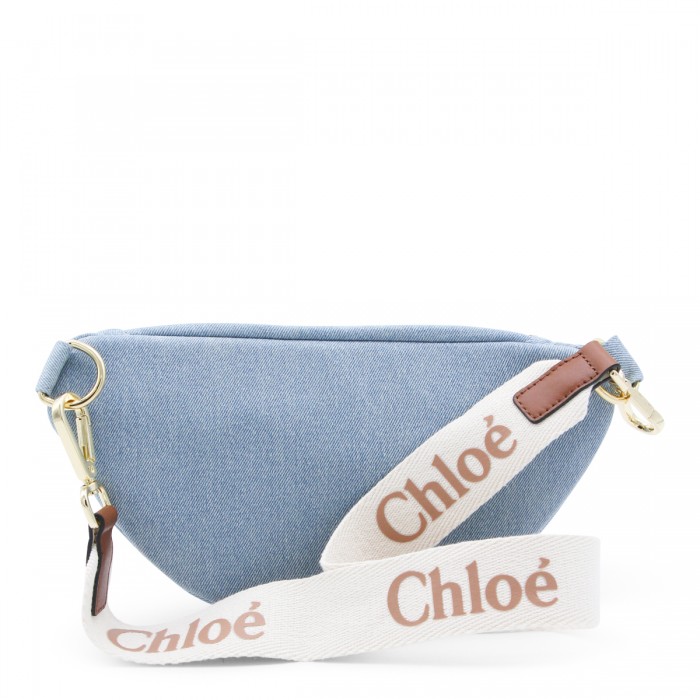 BLUE COTTON DENIM BELT BAG 2