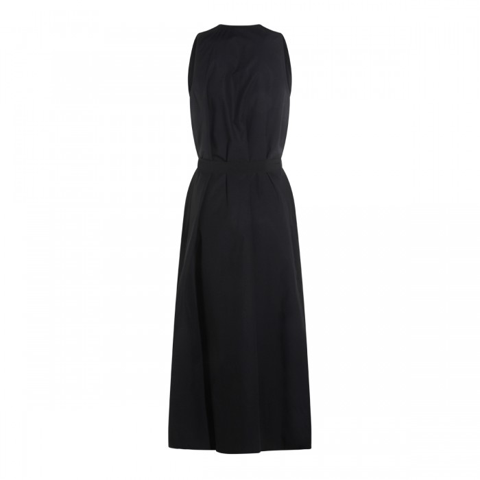 BLACK COTTON MIDI DRESS 2