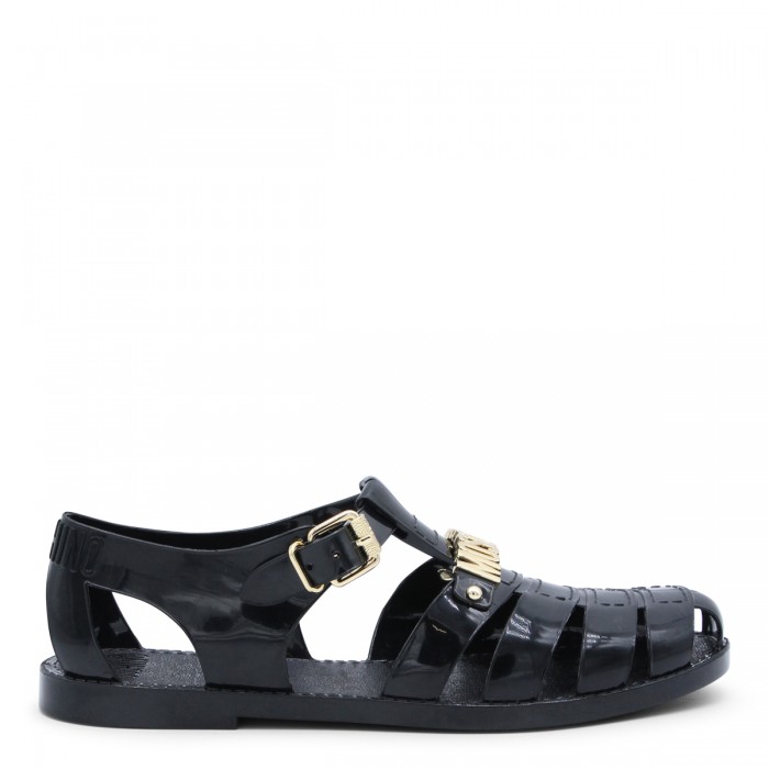 BLACK JELLY SANDALS
