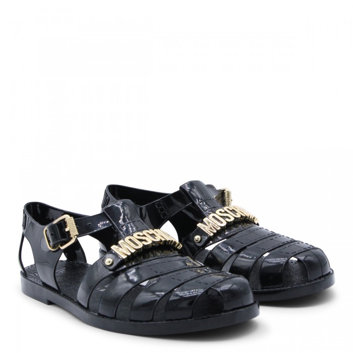 BLACK JELLY SANDALS 2