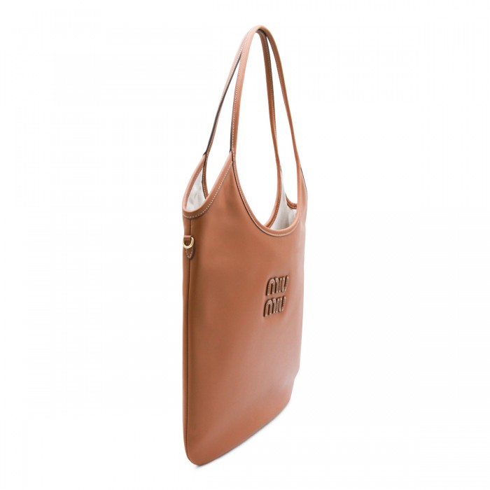 BROWN IVY LEATHER SHOULDER BAG 2