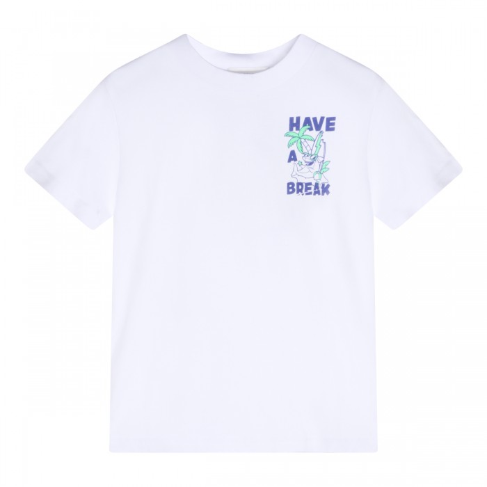 WHITE COTTON T-SHIRT