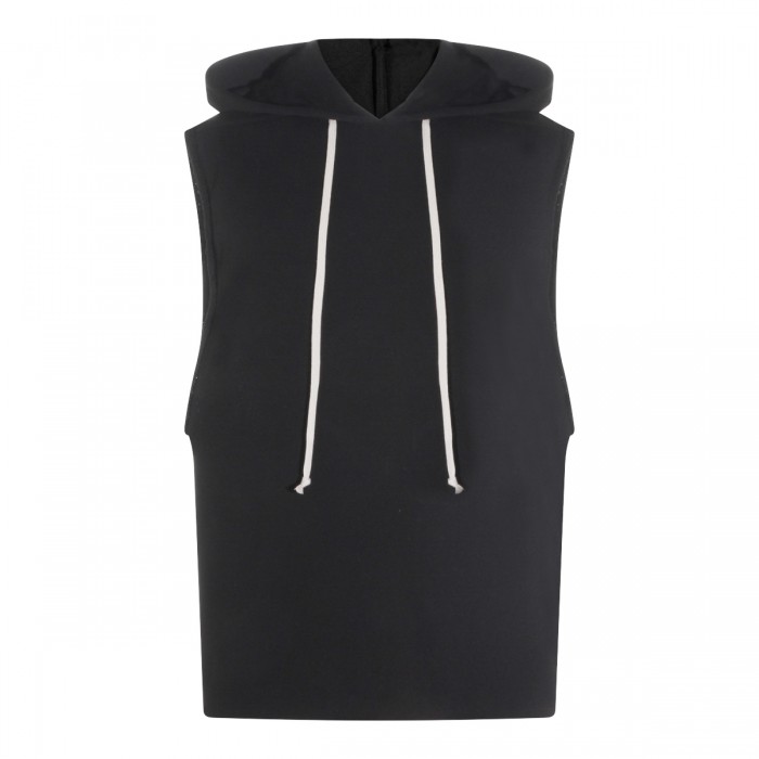 BLACK COTTON SWEATSHIRT