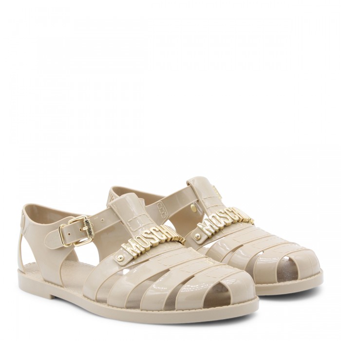 BEIGE JELLY SANDALS 2