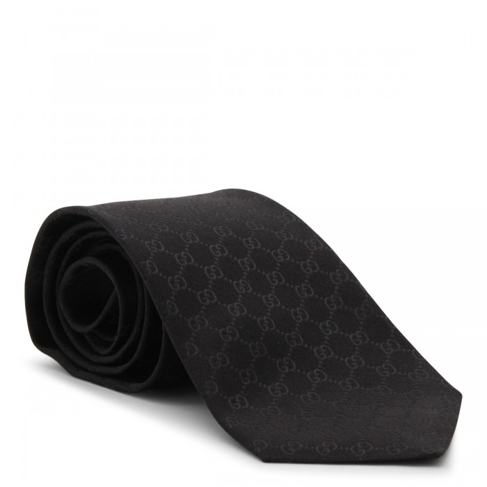 BLACK SILK TIE 2