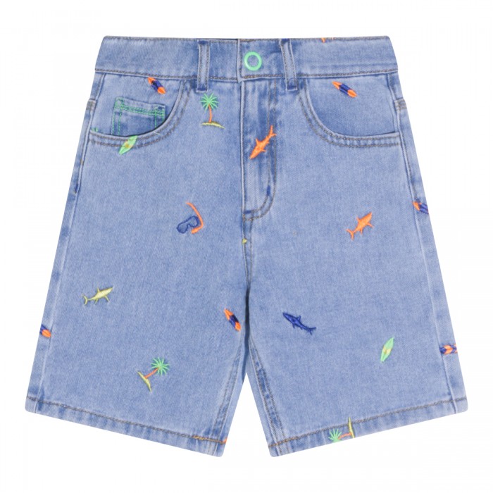 STONE BLEACH COTTON SHORT