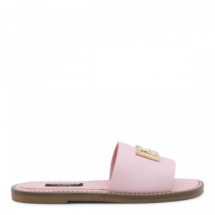 PINK LEATHER FLATS
