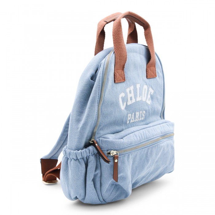 BLUE COTTON DENIM BACKPACK 2