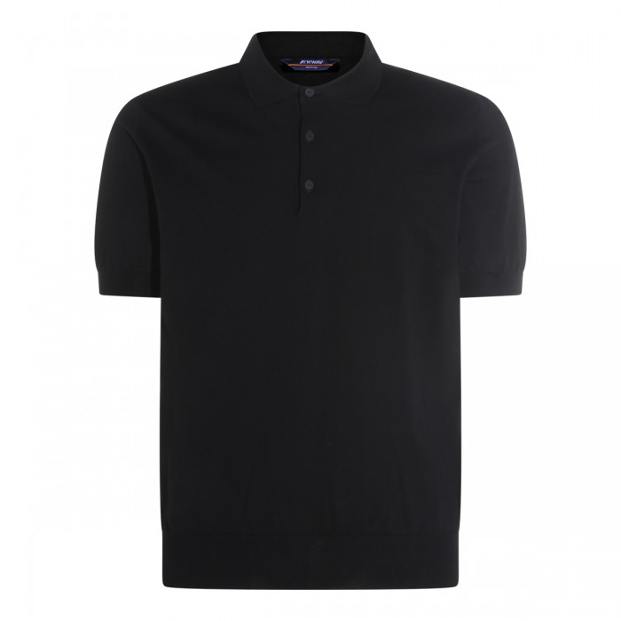 BLACK PURE COTTON POLO SHIRT