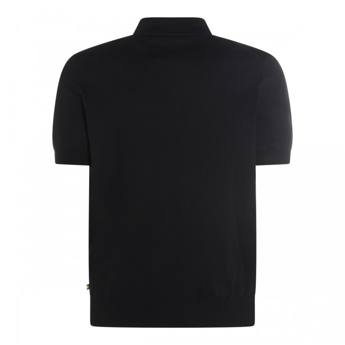 BLACK PURE COTTON POLO SHIRT 2