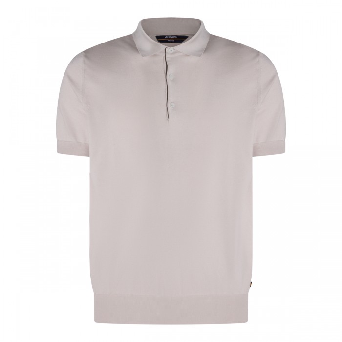 LIGHT BEIGE COTTON POLO SHIRT