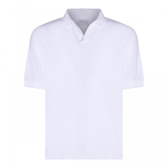 WHITE COTTON POLO SHIRT