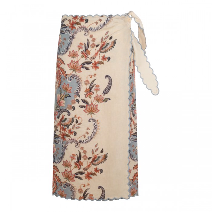 MULTICOLOR LINEN SKIRT