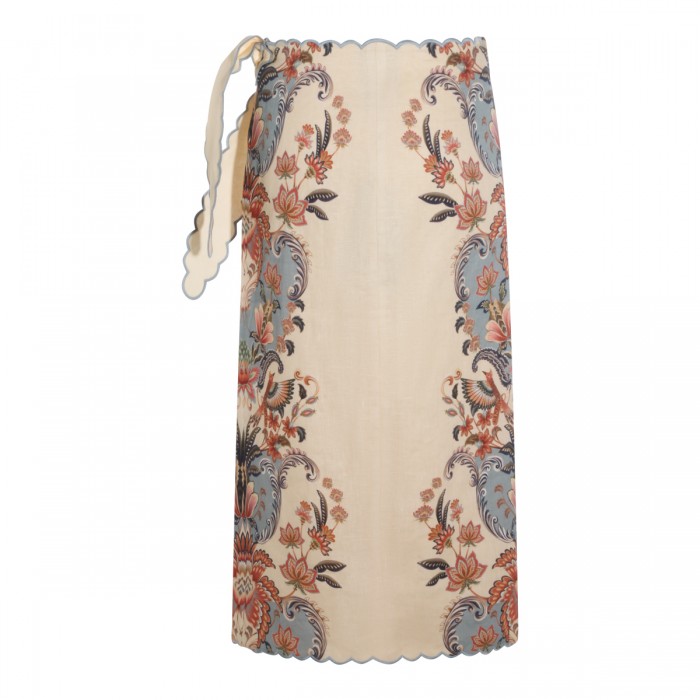 MULTICOLOR LINEN SKIRT 2