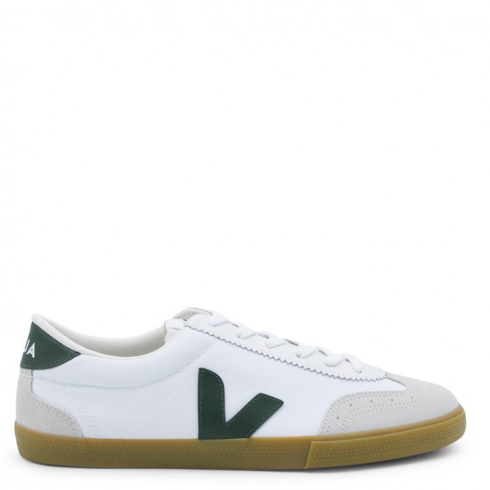 WHITE LEATHER VOLLEY SNEAKERS