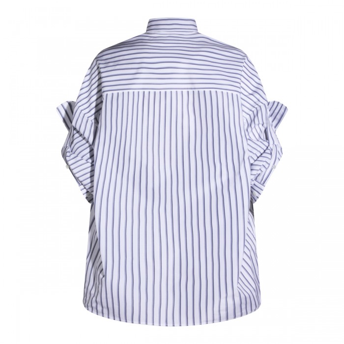 WHITE AND BLUE COTTON SHIRT 2
