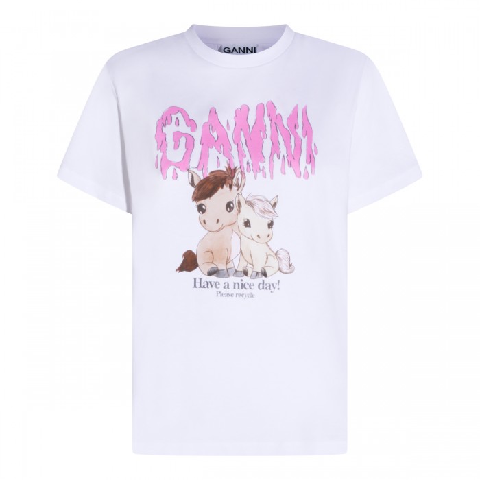 WHITE COTTON T-SHIRT