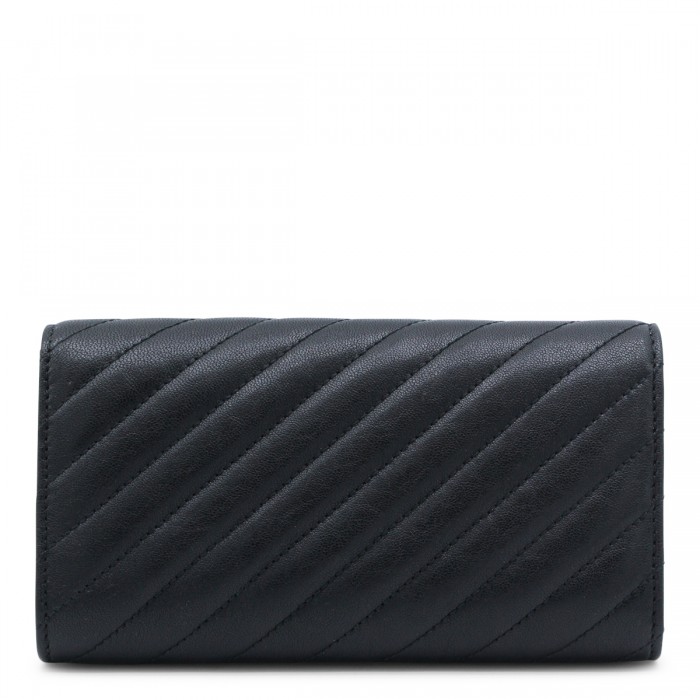 BLACK LEATHER CROSSBODY BAG