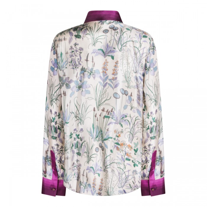 WHITE AND PURPLE SILK SHIRT 2