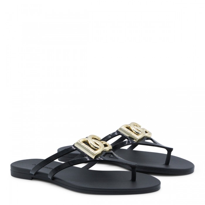 BLACK LEATHER FLATS 2