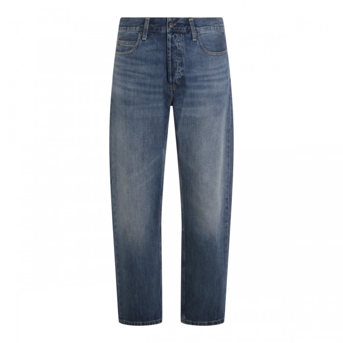 BLUE DARK USED COTTON DENIM...