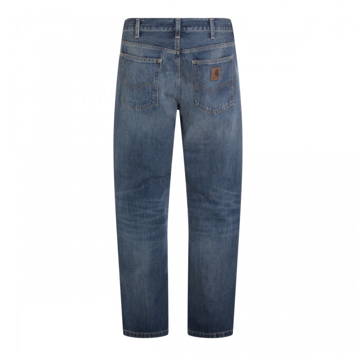 BLUE DARK USED COTTON DENIM... 2