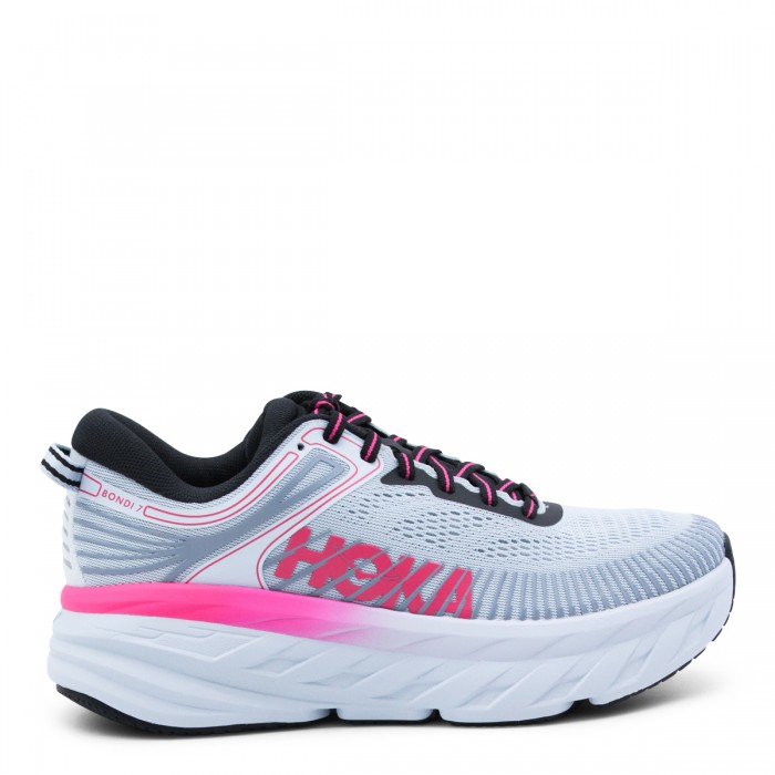 GREY AND PINK BONDI 7 SNEAKERS
