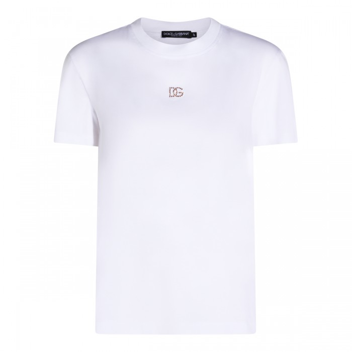 WHITE COTTON T-SHIRT