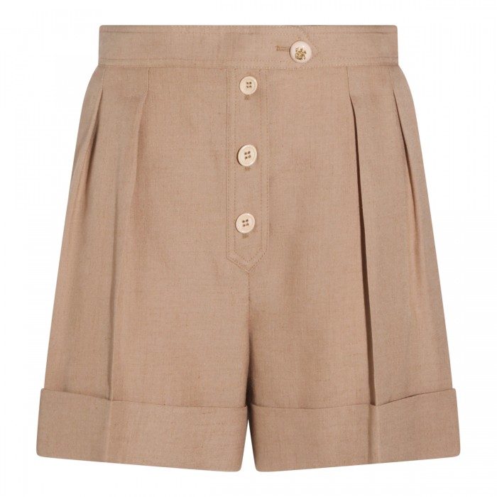 BEIGE COTTON SHORTS