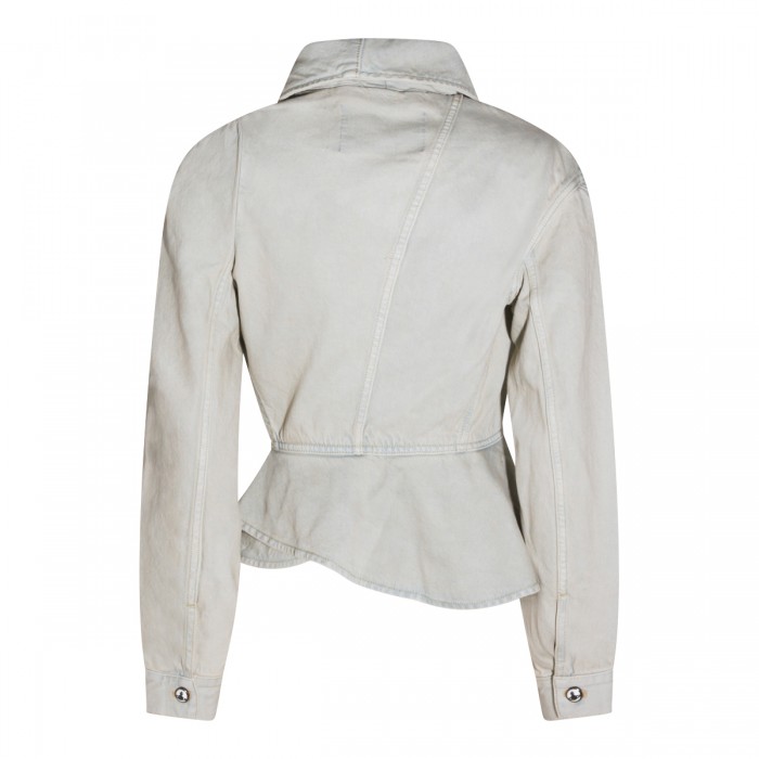 WHITE COTTON BLAZER 2