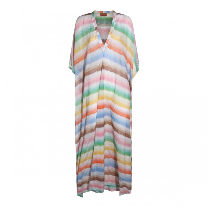 MULTICOLOR VISCOSE MAXI DRESS