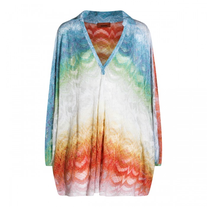 MULTICOLOR VISCOSE MINI DRESS